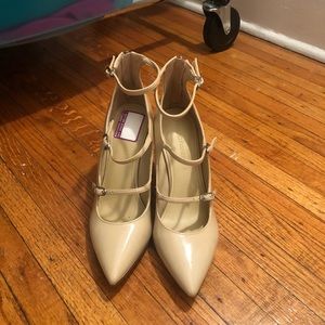 Marc Fisher Patent Leather 3 Strap Heels